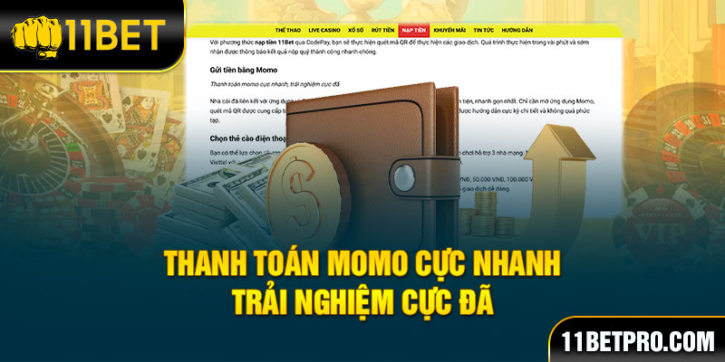 Thanh toán momo cực nhanh, trải nghiệm cực đã